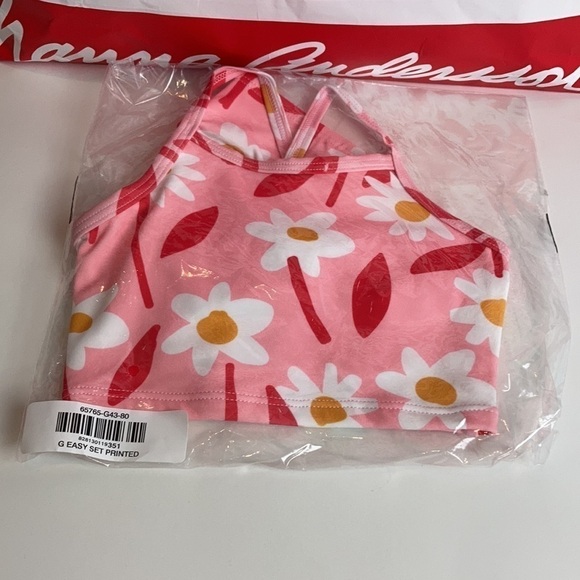 Hannah Andersson NWT Sunblock Tankini Happy Pink Floral Pattern 18-24 Month & 2T - Picture 3 of 12